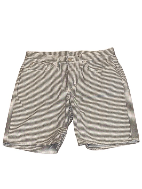 Pants - Size 8 Lee Midrise Blue and White Striped Cotton Shorts